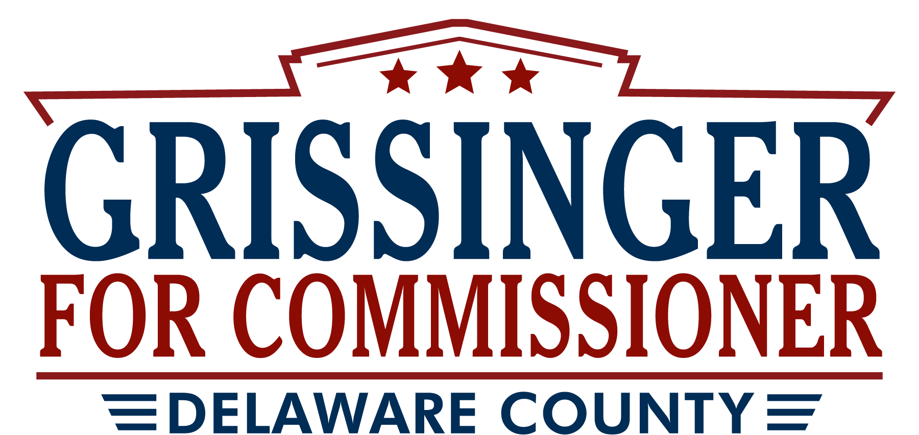 Grissinger for Commissioner, Delaware County campaign logo