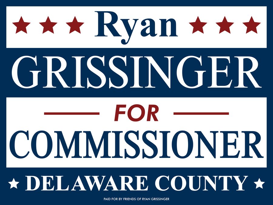 A Grissinger for Commissioner yard sign